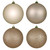 Vickerman N590743 - 2.75 inch Oat 4-Finish Ball Christmas Ornament - 20 Pack