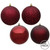 Vickerman N590765 - 2.75 inch Burgundy 4-Finish Ball Christmas Ornament - 20 Pack