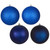 Vickerman N590831 - 3 inch Midnight Blue Assorted Finish Ball Christmas Ornament - 16 Pack