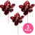 Vickerman EH211065 - 13" Burgundy Magnolia Pick - 3 Pack 
