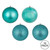 Vickerman N590842A 3" Teal 4 Finish Orn Asst 16/Box