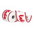  Vickerman QR221544 4"x5yd White Falala Stitch Ribbon 