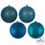 Vickerman N590862 - 3 inch Sea Blue 4-Finish Ball Christmas Ornament - 16 Pack