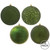 Vickerman N590864 - 3 inch Moss Green 4-Finish Ball Christmas Ornament - 16 Pack