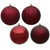 Vickerman N590865 3" Burgundy Ball 4 Finish Asst 16/Bx