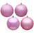  Vickerman N590879 3" Pink Ball 4 Finish Asst 16/Bx 