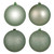 Vickerman N591040A 4" Frosty Mint 4 Finish Orn Asst 12/Box