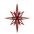 Vickerman M148303 16" Red 3D Glitter Star