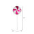 Vickerman M152015 17" Cerise-White Candy Lollipop