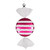 Vickerman M152805 - 13 inch Cerise & White Candy Glitter Candy Christmas Ornament