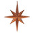 Vickerman M167518 - 15.75 inch Burnished Orange Glitter Star Christmas Ornament