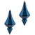 Vickerman MC191002D 8" Blue Candy Diamond Finial 2/Bag