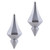 Vickerman MC191007D - 8 inch Silver Candy Finial Christmas Ornament - 2 Pack