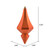 Vickerman MC191018D - 8 inch Burnished Orange Candy Finial Christmas Ornament - 2 Pack