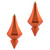 Vickerman MC191018D 8" Brn Orange Candy Diamond Finial 2/Bag