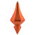 Vickerman MC191018D - 8 inch Burnished Orange Candy Finial Christmas Ornament - 2 Pack