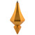 Vickerman MC191030D 8" Antique Gold Candy Diamnd Finial 2/Bg