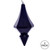 Vickerman MC191031D - 8 inch Midnight Blue Candy Finial Christmas Ornament - 2 Pack