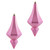 Vickerman MC191079D 8" Pink Candy Diamond Finial 2/Bag