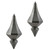 Vickerman MC191087D 8" Pewter Candy Diamond Finial 2/Bag