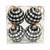 Vickerman MC210542 - 4 inch Black Plaid Cloth Ball Christmas Ornament - 4 Pack