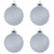  Vickerman N185211 4.75" White Ice Ball Ornament 4/Bag 