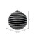Vickerman N187617D - 4 inch Black Candy Glitter Ball Christmas Ornament - 4 Pack