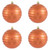 Vickerman N187671D 4" Coral Candy Glitter Ball 4/Bag