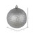  Vickerman N189107D 4" Silver Brushed Ball 6/Bag 