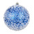 Vickerman N190102D 4" Blue Glitter Hail Ball 6/Bag