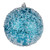 Vickerman N190112D - 4 inch Turquoise Glitter Ball Christmas Ornament - 6 Pack
