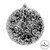 Vickerman N190117D 4" Black Glitter Hail Ball 6/Bag