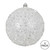 Vickerman N190211D - 4.75 inch White Glitter Ball Christmas Ornament - 4 Pack