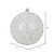  Vickerman N190211D 4.75" White Glitter Hail Ball 4/Bag 