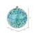 Vickerman N190242D 4.75" Teal Glitter Hail Ball 4/Bag