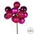  Vickerman N192570 12" Fuchsia Ball Ornament Pick 4/Bg 