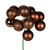 Vickerman N192576 - 12 inch Mocha 4-Finish Ball Christmas Ornament - 4 Pack
