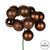  Vickerman N192576 12" Mocha Ball Ornament Pick 4/Bg 