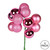 Vickerman N192579 12" Pink Ball Ornament Pick 4/Bg