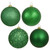 Vickerman N591504BX - 6 inch Green 4-Finish Ball Christmas Ornament - 4 Pack