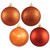 Vickerman N591518BX - 6 inch Burnished Orange Assorted Finish Ball Christmas Ornament - 4 Pack