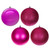 Vickerman N591559BX - 6 inch Hot Pink 4-Finish Ball Christmas Ornament - 4 Pack