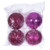  Vickerman N591559DA 6" Hot Pink 4 Finish Ball Asst 4/Bag 