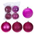  Vickerman N591559DA 6" Hot Pink 4 Finish Ball Asst 4/Bag 