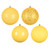 Vickerman N591578DA - 6 inch Yellow Assorted Finish Ball Christmas Ornament - 4 Pack