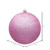 Vickerman N591579DG - 6 inch Pink Glitter Ball Christmas Ornament - 4 Pack