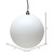  Vickerman N592011DMV 8" White Matte Ball UV Drilled Cap 