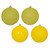 Vickerman N592078DA 8" Yellow Ball 4-dFinish Asst 4/Bag