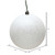  Vickerman N592511DQ 10" White Sequin Ball Drilled Cap 