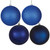 Vickerman N592531DA - 10 inch Midnight Blue 4-Finish Ball Christmas Ornament - 4 Pack